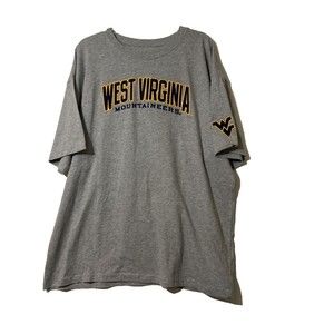 West Virginia Mountaineers College T Shirt Men's XXL Gray